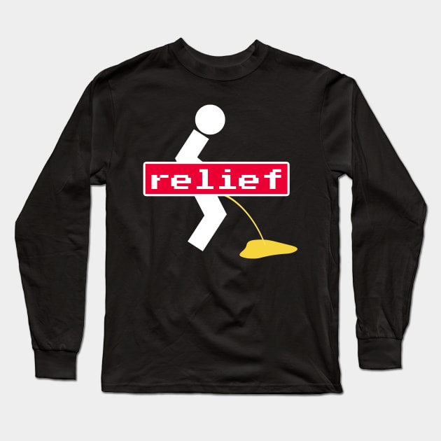 Peeing man - relief Long Sleeve T-Shirt by bobdijkers